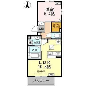 アバンサール (1LDK/1階)の間取り写真