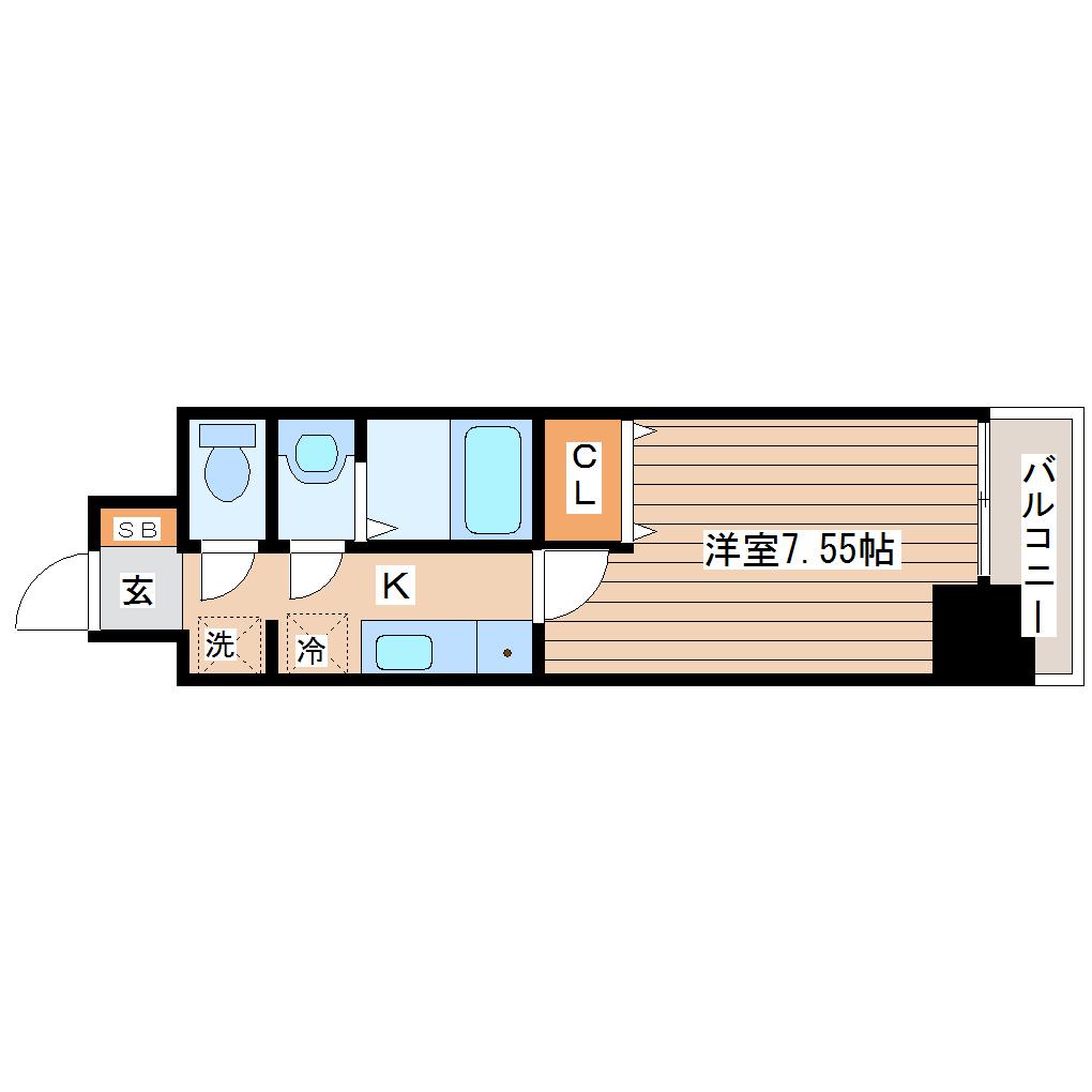 NASIC仙台東口(1K/10階)の間取り写真