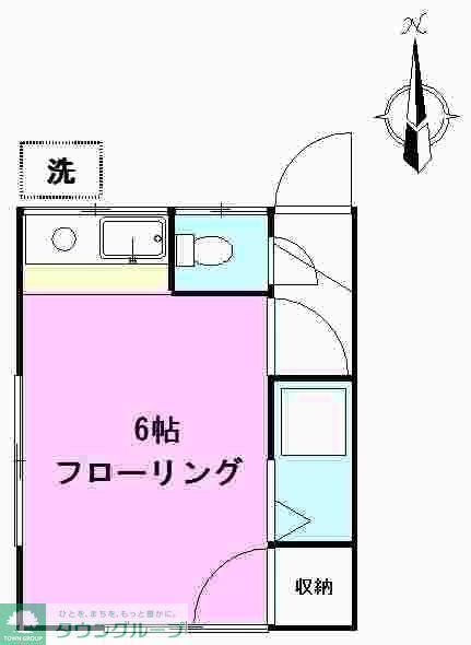 ハイムYU(ワンルーム/2階)の間取り写真