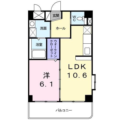 コンフォーティア東戸塚(1LDK/3階)の間取り写真