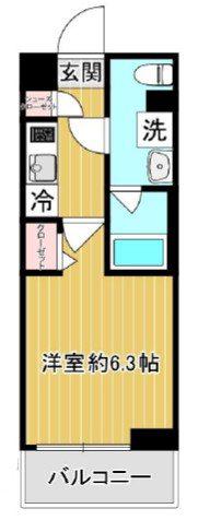 SHOKEN RESIDENCE 川崎(1K/4階)の間取り写真