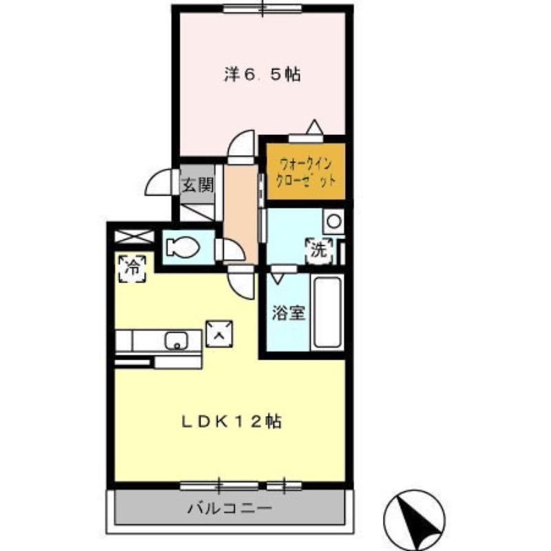 メゾン宮前(1LDK/1階)の間取り写真