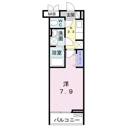 グレイス・ゴッド(1K/3階)の間取り写真