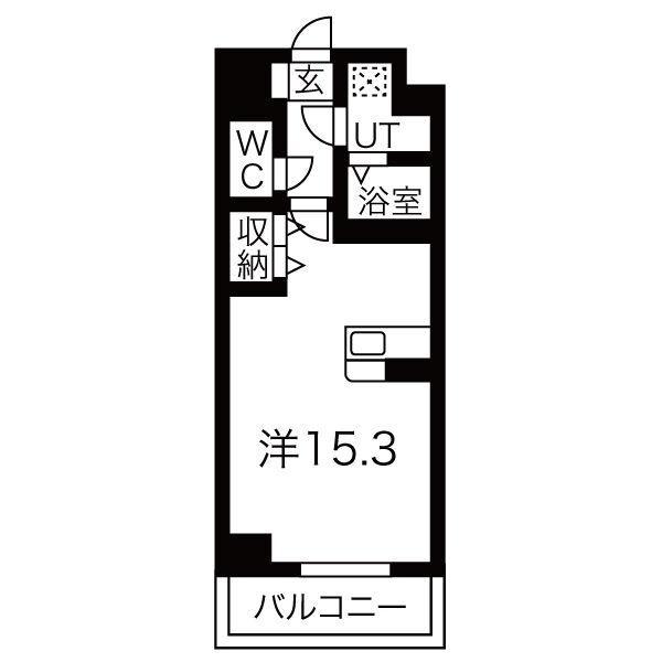 S-FORT宇都宮南大通(ワンルーム/1階)の間取り写真