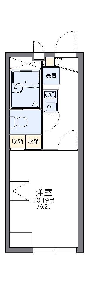 レオパレスAI(1K/1階)の間取り写真