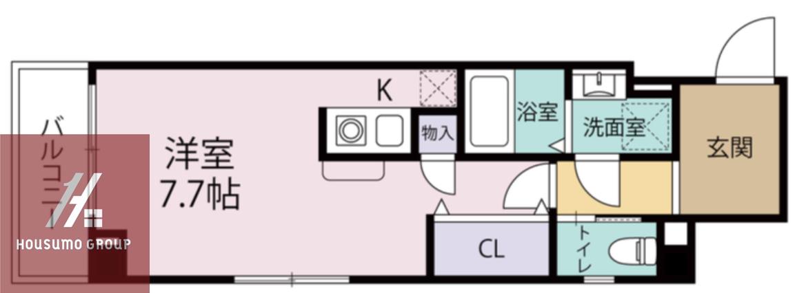 ブリランテII番館(ワンルーム/3階)の間取り写真