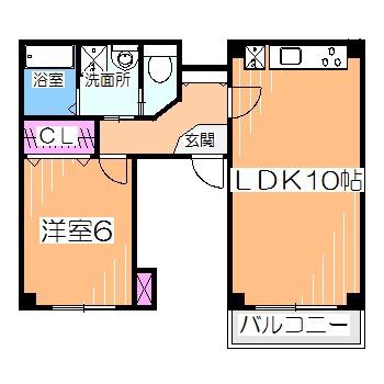 カーサ・デ・ステラ・マリス(1LDK/1階)の間取り写真