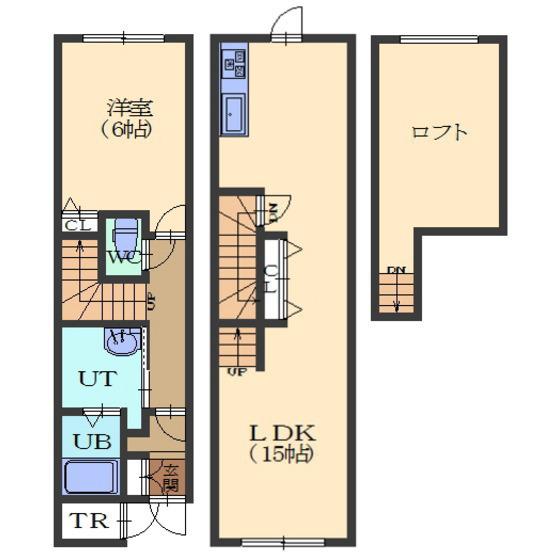 ARCHI(1LDK/1階)の間取り写真
