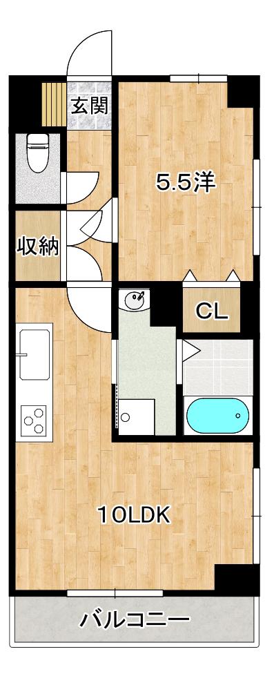 サン・コーポラス将(1LDK/3階)の間取り写真