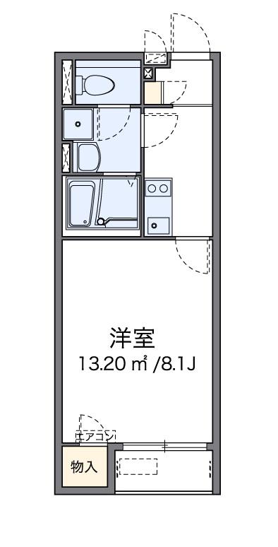 ＪＲ横浜線 古淵駅 徒歩18分 2階建 築13年(1K/1階)の間取り写真