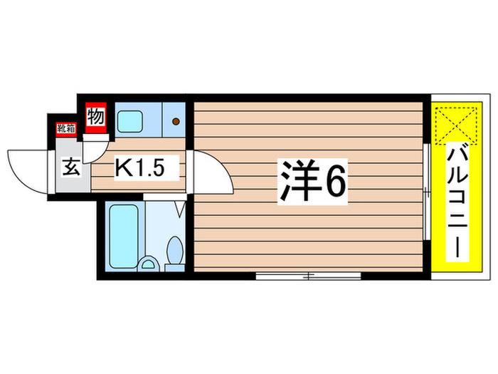 ジュネパレス柴又第1(1K/2階)の間取り写真
