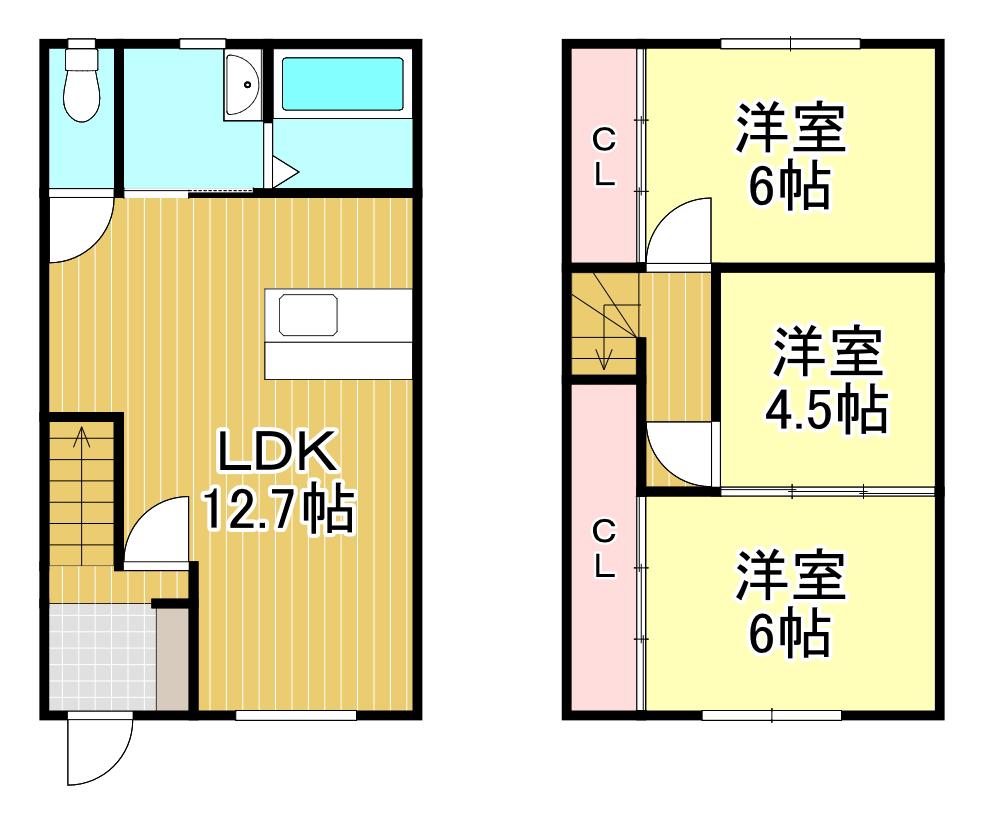 メゾンタイム(3LDK/1階)の間取り写真