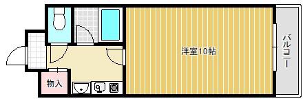 FELICE大橋(1K/4階)の間取り写真
