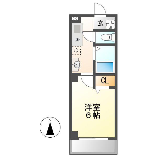 メゾン山本(1K/3階)の間取り写真