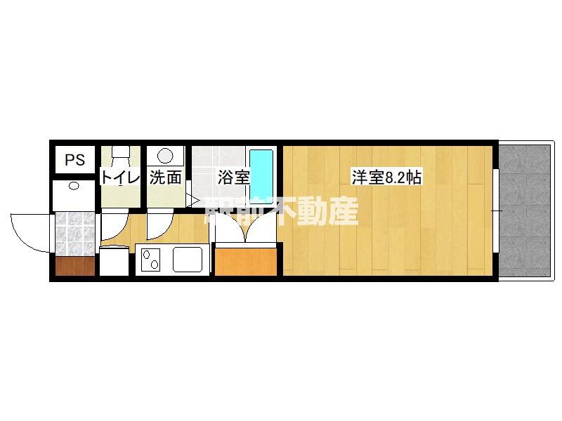 モン・ヴィラージュ大川II(ワンルーム/3階)の間取り写真
