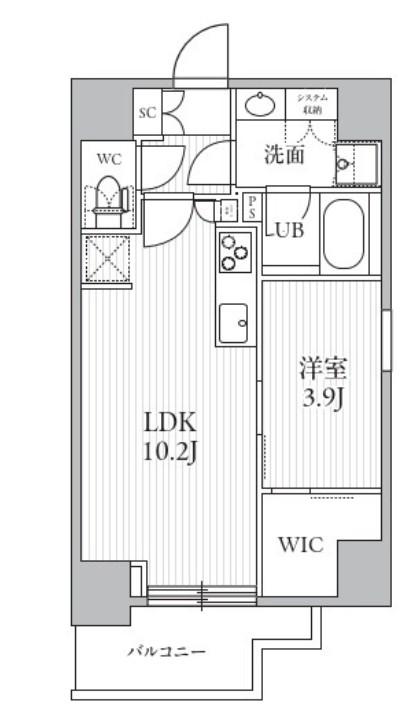 シーズンフラッツ滝野川(1LDK/5階)の間取り写真