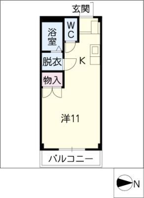 アーバンライフサワキ(ワンルーム/2階)の間取り写真