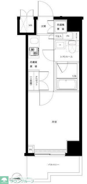 ルーブル川崎七番館(1K/6階)の間取り写真