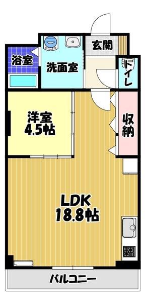 カステルヴェッチオ(1LDK/1階)の間取り写真