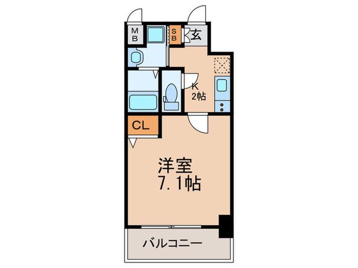 JPレジデンス大阪城東3(1K/3階)の間取り写真