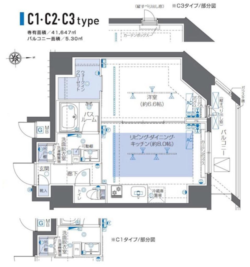 ズーム秋葉原(1LDK/12階)の間取り写真