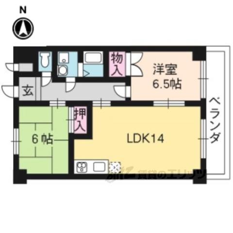 ソレイユMHN(2LDK/2階)の間取り写真