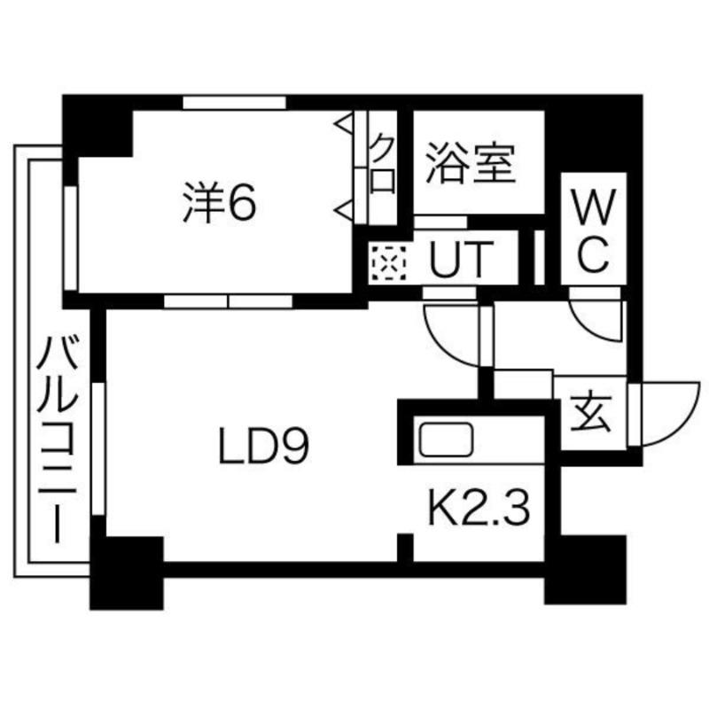 パーチェ豊平公園(1LDK/5階)の間取り写真