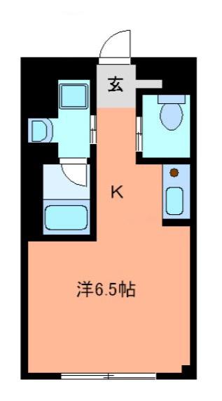 LAULE A(ワンルーム/1階)の間取り写真