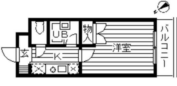 フローラル宮崎台(1K/4階)の間取り写真