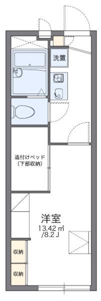 プランティン美吉野(1K/2階)の間取り写真
