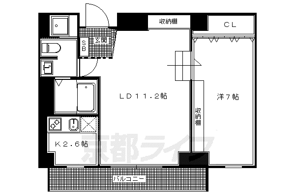 かぐら坂荘(1LDK/1階)の間取り写真