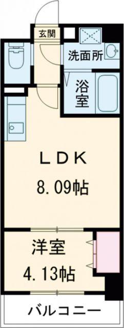 リアライズ堺宿院(1LDK/8階)の間取り写真