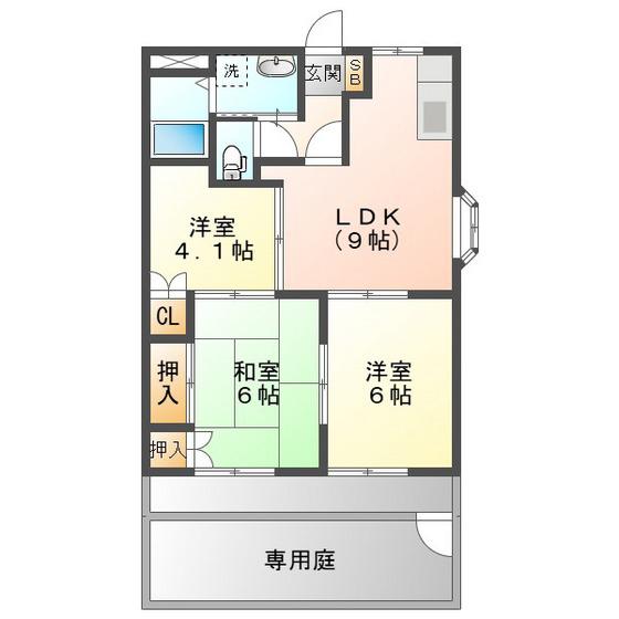 ACURO HILLS(3LDK/1階)の間取り写真