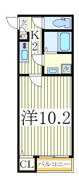 IOTレジデンス柏(1K/1階)の間取り写真