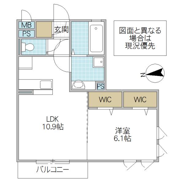 GT ASAKO(1LDK/2階)の間取り写真