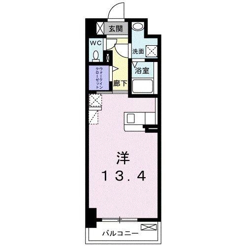 GRAND HILLS(ワンルーム/10階)の間取り写真