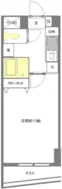 ル パオン根津(1K/1階)の間取り写真