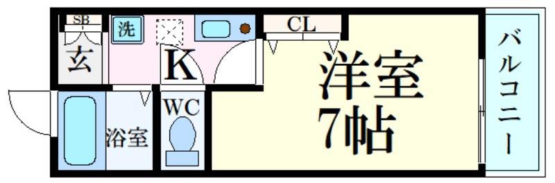 VILLA COCO(1K/2階)の間取り写真