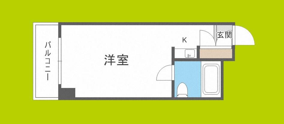 グランシャトー橘(ワンルーム/5階)の間取り写真