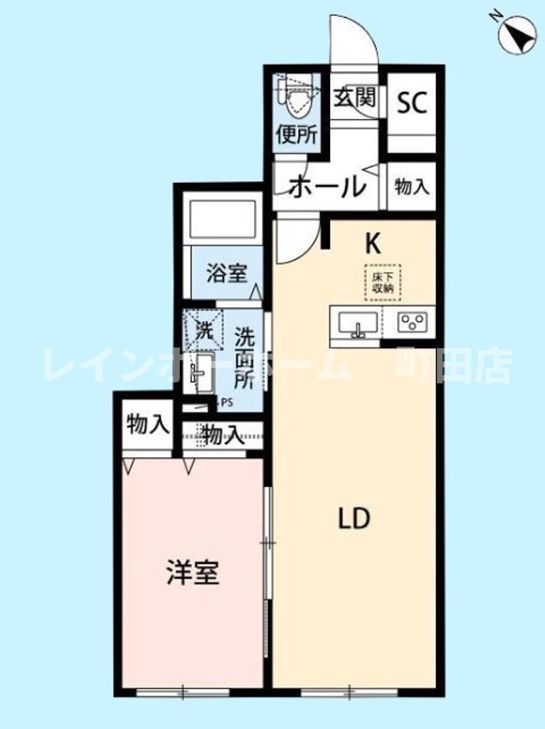 STELLA RIVA(1LDK/1階)の間取り写真