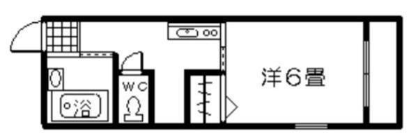 メリーメゾン(1K/2階)の間取り写真