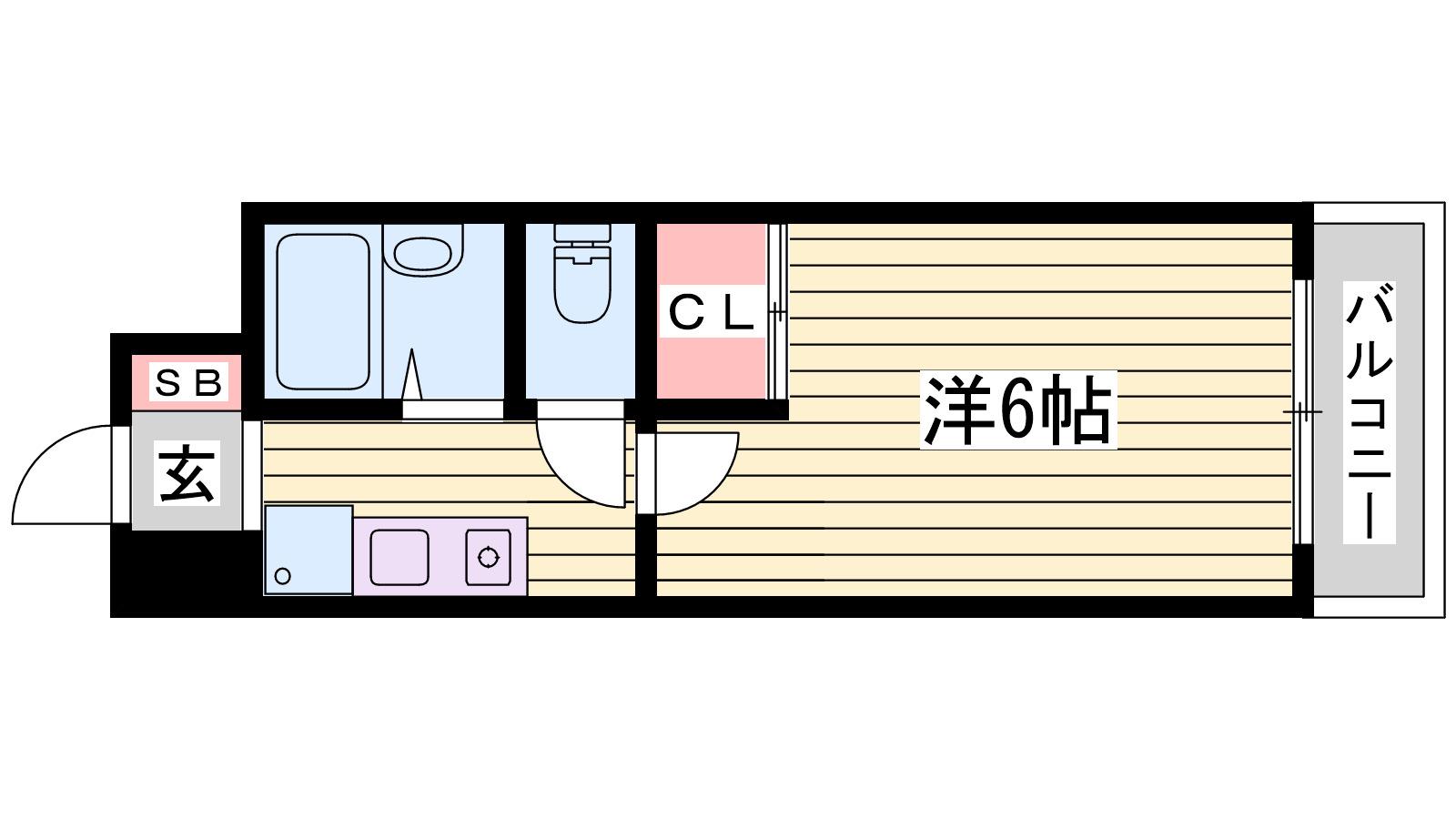 エトワール西神戸(1K/3階)の間取り写真