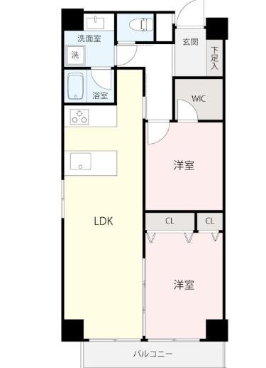 N 五反田ガーデンハイツ(2SLDK/6階)の間取り写真