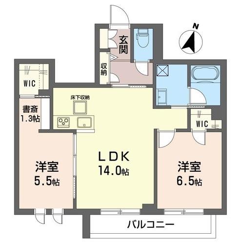 リラフォート(2LDK/1階)の間取り写真