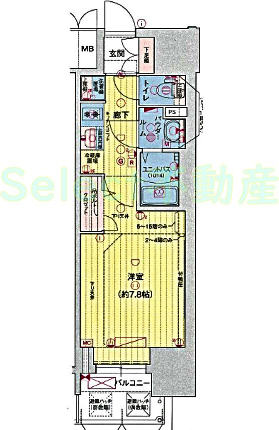 プレサンスTHE久屋大通レジェンド(1K/7階)の間取り写真