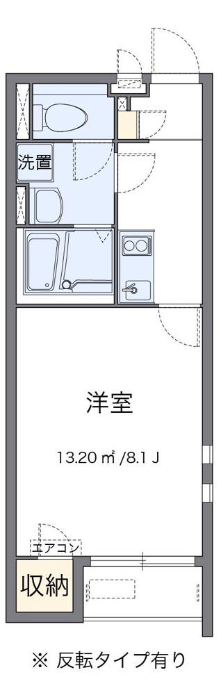 クレイノロイヤル神栖II(1K/1階)の間取り写真