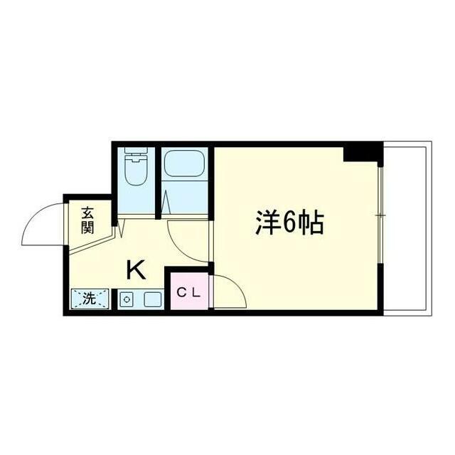 ソレイユ品濃(1K/3階)の間取り写真