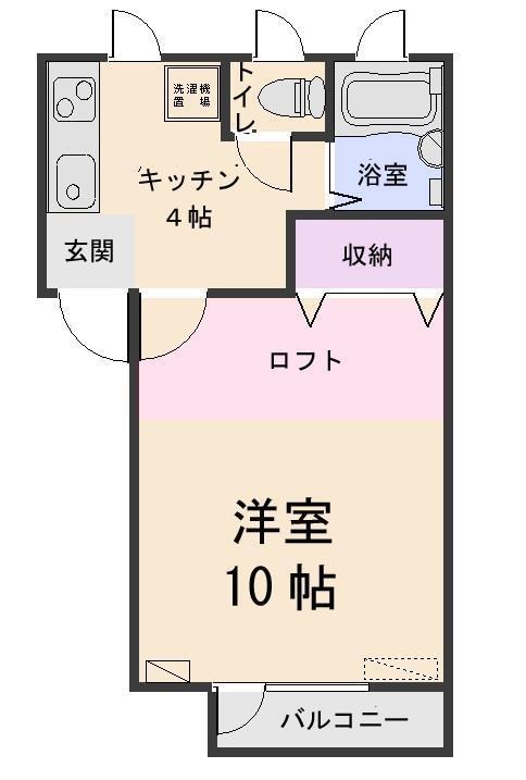 YS城下(1K/1階)の間取り写真