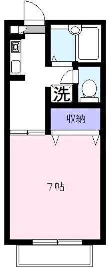 サンセールコーポM B棟(1K/1階)の間取り写真
