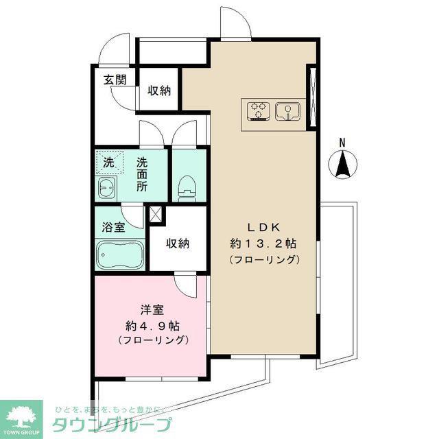 PIENZA 中野新橋(1LDK/2階)の間取り写真